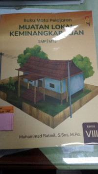 Image of buku muatan lokal minangkabau kelas VIII
