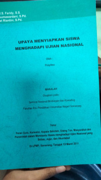Image of Upaya Menyiapkan Siswa Menghadapi Ujian Nasional